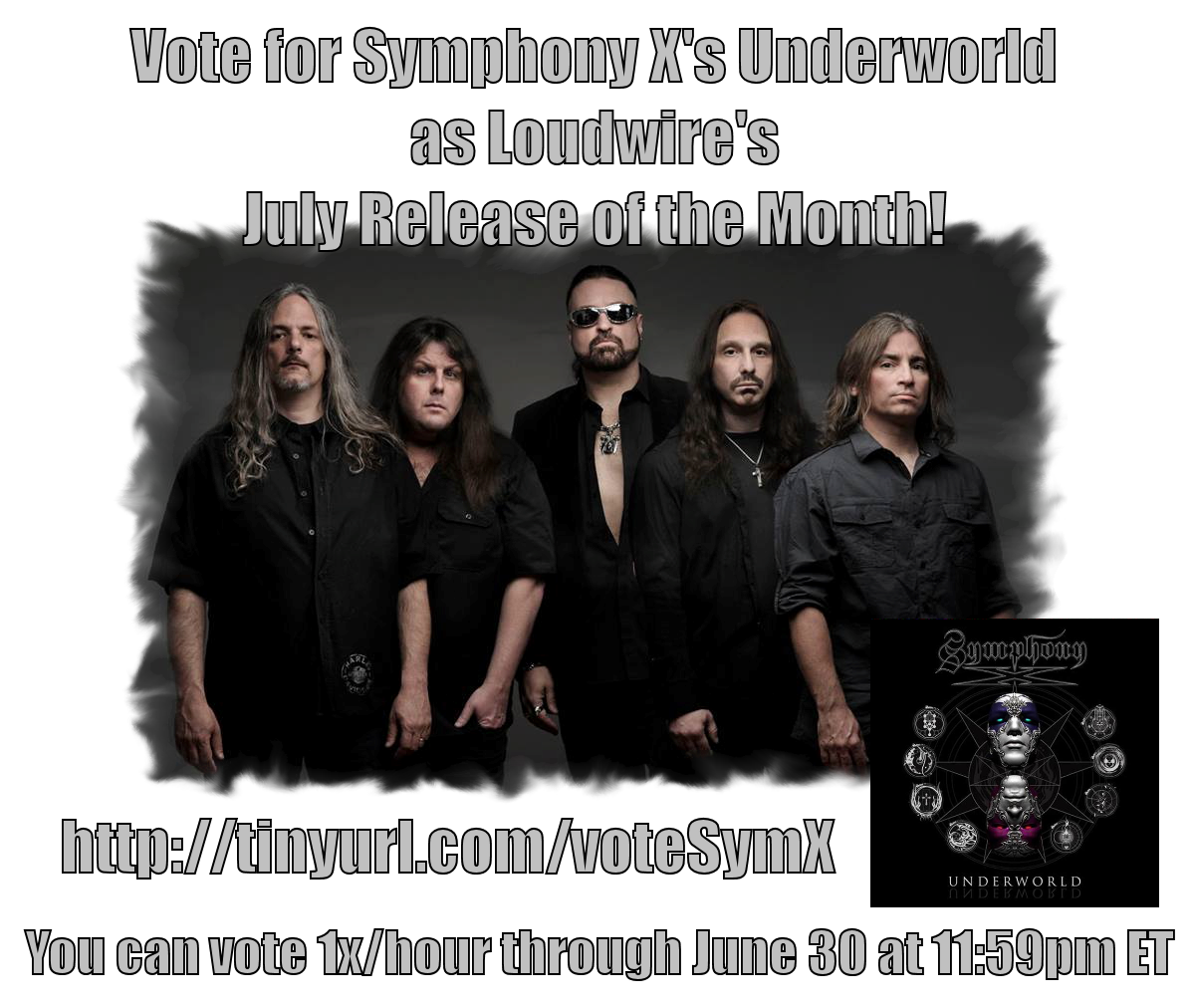 Vote for Underworld as Loudwire’s New Release of the Month!! Symphony X