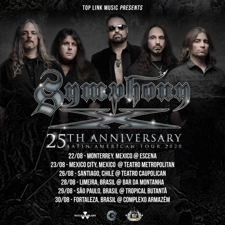 Symphony X 25th Anniversary Tour Monterey and Mexico City added to